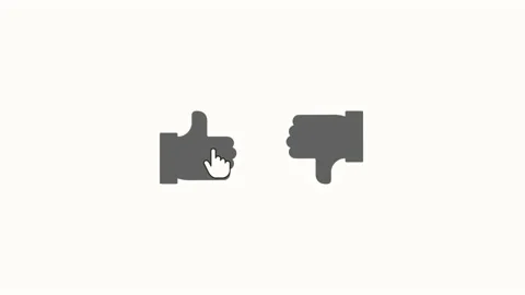 3d animation of social media like button. Thumbs up, popularity, followers Stock Footage 197356575