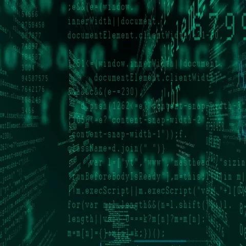 3d animation of the Software code moving in Cyberspace. Video stock 69491456