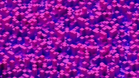3D animation of sound level bars jumping randomly in a vibrant, neon dynamic Stockbeeldmateriaal 308507048