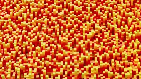 3D animation of sound level bars jumping randomly in a vibrant, dynamic pattern Stock Footage 308507120