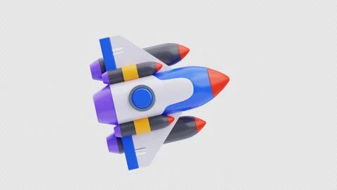 3D Animation of Space rocket Stock Footage 312844545