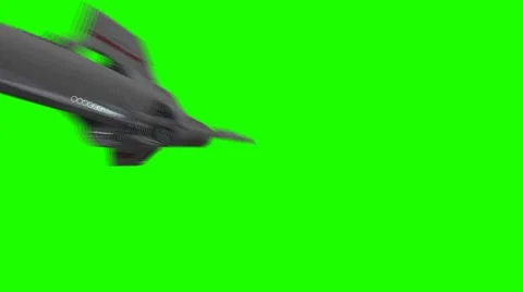 3D Animation of a Spacecraft in Different Stunts and Angles on a Green Screen Stock Footage 56268767