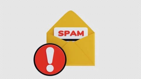 3D Animation of Spam Mail Alert Notification Stock Footage 322775813