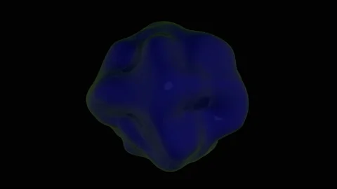 3D animation of sphere waves. Plasma or cell motion with alpha channel. Stock Footage 109415930