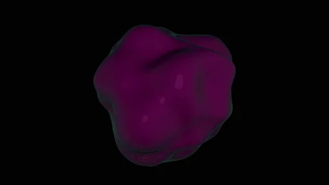 3D animation of sphere waves. Plasma or cell motion with alpha channel. Stock Footage 109415962