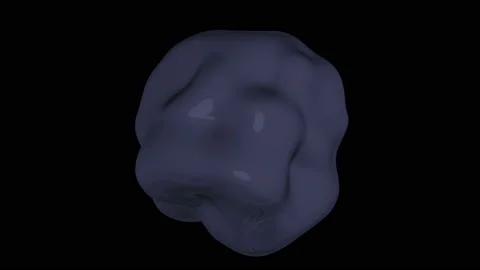 3D animation of sphere waves. Plasma or cell motion with alpha channel. Stock Footage 109415975