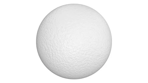 3D animation of the spinning white leather or eco-leather sphere Stock-Footage 274120987