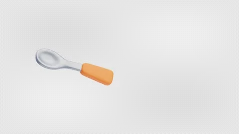 3D Animation of Spoon Stock Footage 296464109