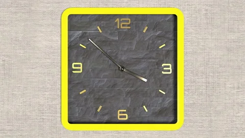 Square Clock Isolated Stock Footage ~ Royalty Free Stock Videos | Pond5