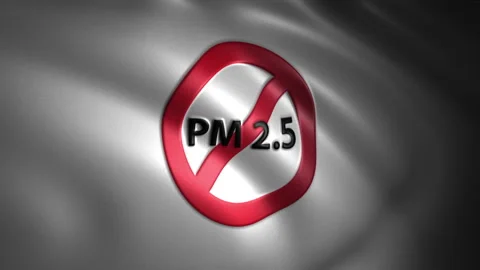 3D Animation of STOP PM2.5 Air Pollution Sign Flag Waving Stock Footage 238479405