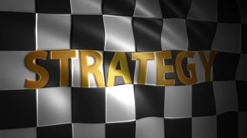 3D Animation of Strategy Checkered Race Flag Waving Stock Footage 118230001