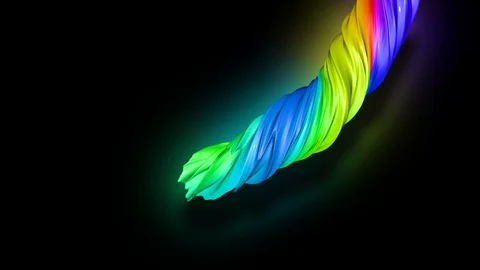 3d animation stream of colored ribbons f... | Stock Video | Pond5
