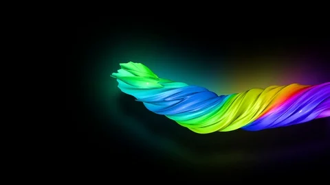 3d animation stream of colored ribbons f... | Stock Video | Pond5