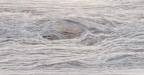 3D animation is a structure made of thin longitudinal fibers of a light shad Stock Footage 337942393