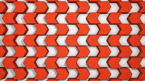 3D animation of stylish stone arrows wall. Looped Video stock 107531081