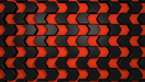 3D animation of stylish stone arrows wall. Looped Stock Footage 107531194