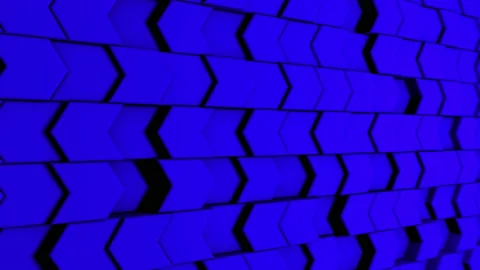 3D animation of stylish stone arrows wall. Looped Stock Footage 107930771