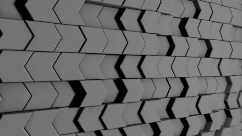 3D animation of stylish stone arrows wall. Looped Video stock 107930937