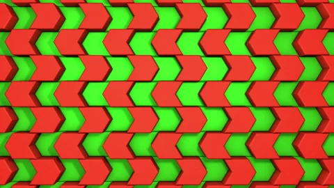 3D animation of stylish stone arrows wall. Looped Stock-Footage 107931020