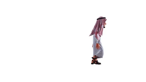 3d Animation of a Stylized Middle Eastern Man Without Cast Shadow. Stock Footage 79585488