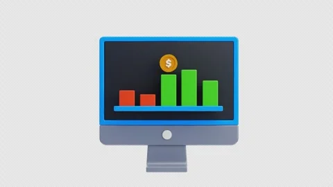 3D Animation of Success Chart Stock Footage 296037757