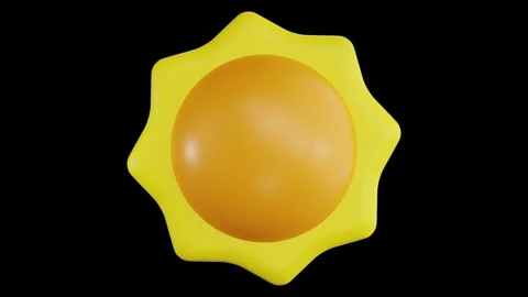 3D Animation of Sun, Color Key, Alpha Channel Stock Footage 277210364