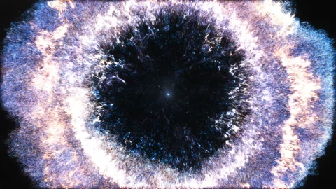 3d animation of a supernova, built from particles Stock Footage 315286735