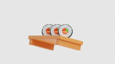 3D Animation of Sushi Rice Stock Footage 303883983