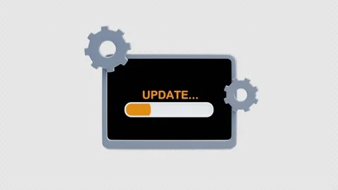 3d animation of system update settings interface Stock Footage 323522486