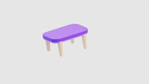 3D Animation of Table Stock Footage 296464315