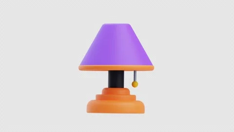 3D Animation of Table Lamp Stock Footage 296464328
