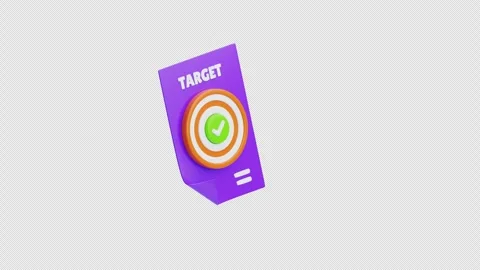 3D Animation of Target Board Stock Footage 295338584