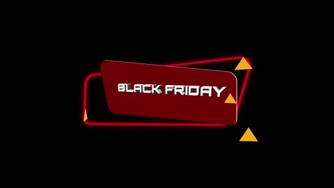 3d animation text Black Friday on trendy flat geometric banner. Flying and Stock-Footage 164263216