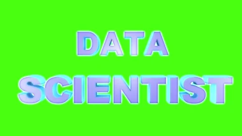 3D animation of text - Data Scientist on a green screen. Stock Footage 276497593