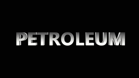 3D animation of the text - Petroleum , on   a black background. Stock Footage 224546255