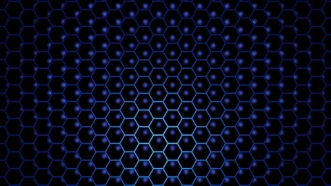 3d animation texture of hexagons in motion Slow motion honeycombs. Stock Footage 122443699