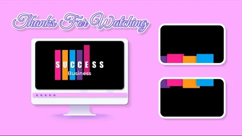 3d animation thanks for watching display green screen background Stock Footage 304562902