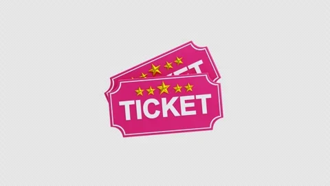 3d animation of ticket Stock Footage 320062993