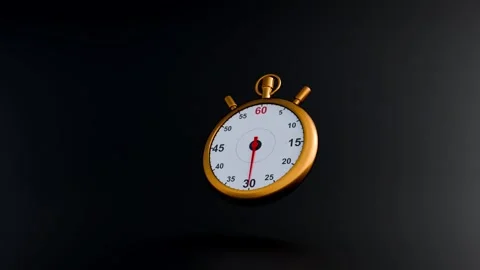 A 3d animation of ticking and floating stopwatch. Stock Footage 327536319