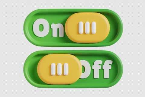 3D Animation of Toggle Button Stock Footage 293488875