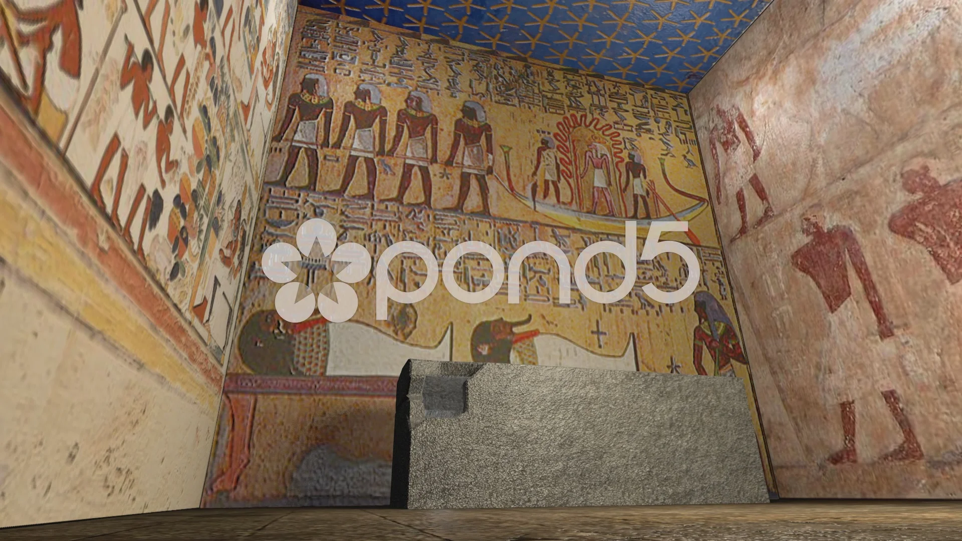 A 3D animation of a tomb in ancient Egyp... | Stock Video | Pond5