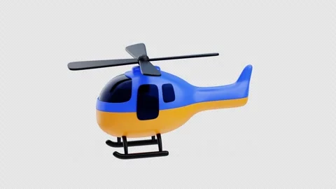 3D Animation of Toy Helicopter Stock Footage 308428522