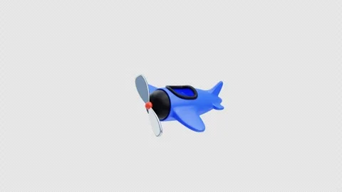 3D Animation of Toy Plane Stock Footage 308429470