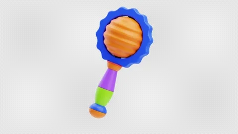 3D Animation of Toy Rattle Stock Footage 308429634