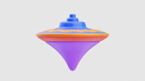 3D Animation of Toy spinner Stock Footage 308430194