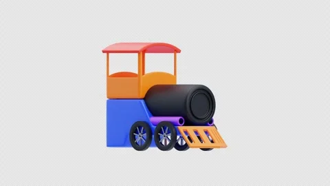 3D Animation of Toy train Stock Footage 308430159