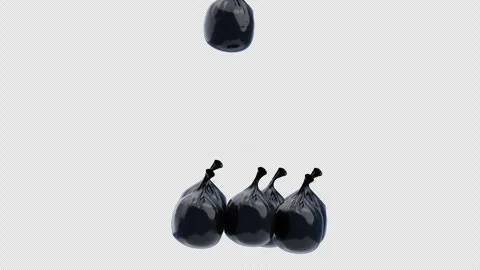 3D Animation of Trash Bags Stock Footage 297828868