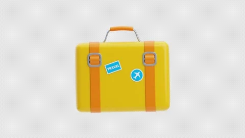 3D Animation of Travel Suitcase Stock Footage 310832104