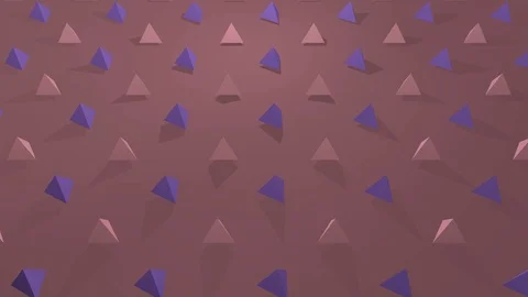 3D Animation Triangles Colors Redish and Blue Stock-Footage 113394154
