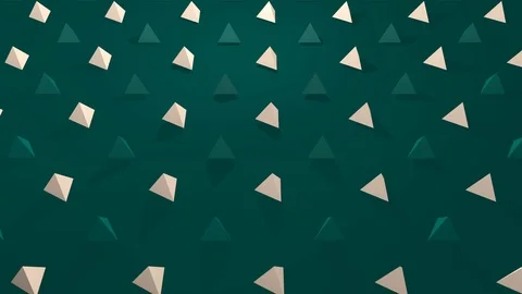 3D Animation Triangles Green and Beech Stock Footage 113424984